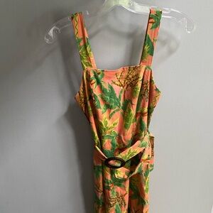 MONTEAU Women’s Linen Blend Midi Dress Size Small